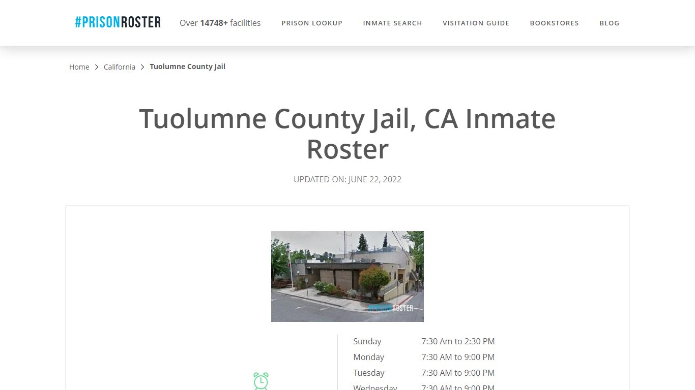Tuolumne County Jail, CA Inmate Roster - Prisonroster
